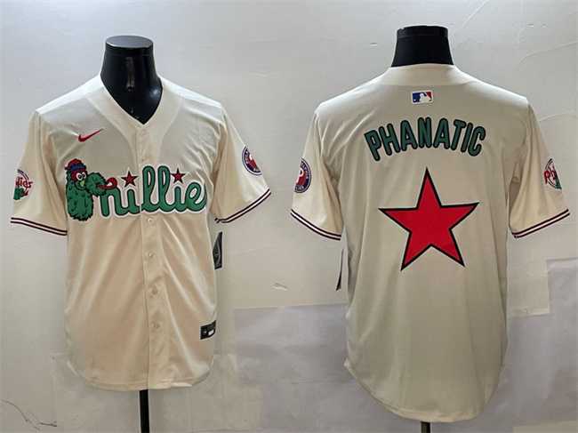 Mens Philadelphia Phillies Phanatic Cream Limited Stitched Jersey->philadelphia phillies->MLB Jersey